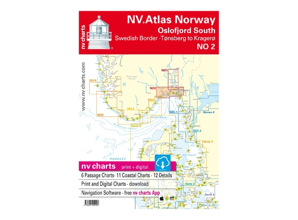 NV-CHARTS Atlas NO 2 Oslofjord Sør Sverige til Kragerø