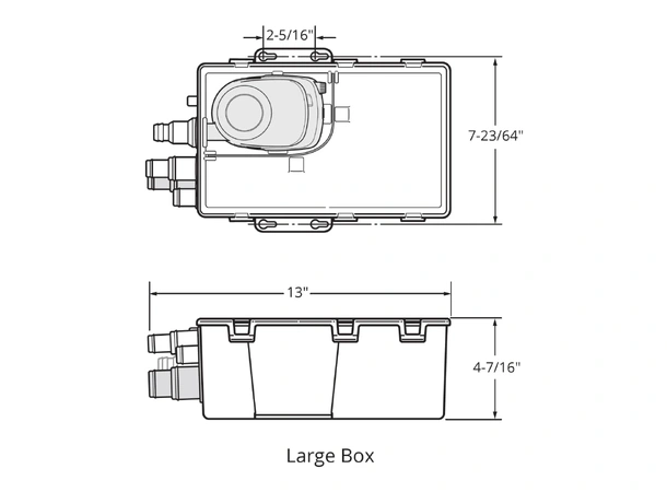 ATTWOOD Dusj/Pantry lenser, 12V Automatisk lenseanlegg