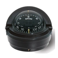 RITCHIE Flatmontert kompass S87 Sort - Rose: 76mm