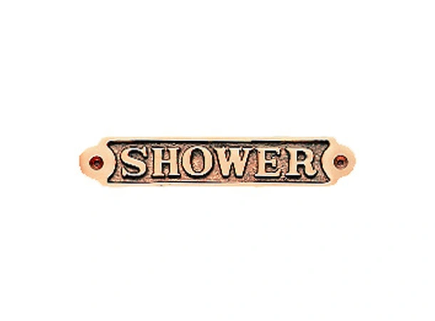 Skilt "Shower"