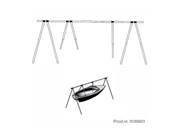 Bakkestativ for båter - 7,5m 19 til 25 fot (7,5m)
