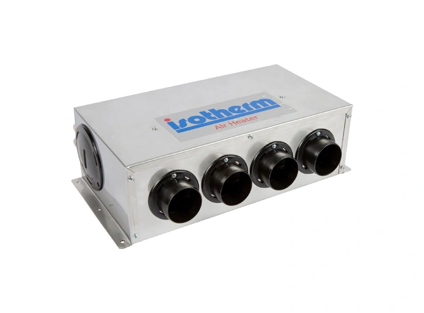 ISOTHERM Defroster 12V m/bryter/kabel 4x60mm stusser, 10kW/12V i rustfri kasse