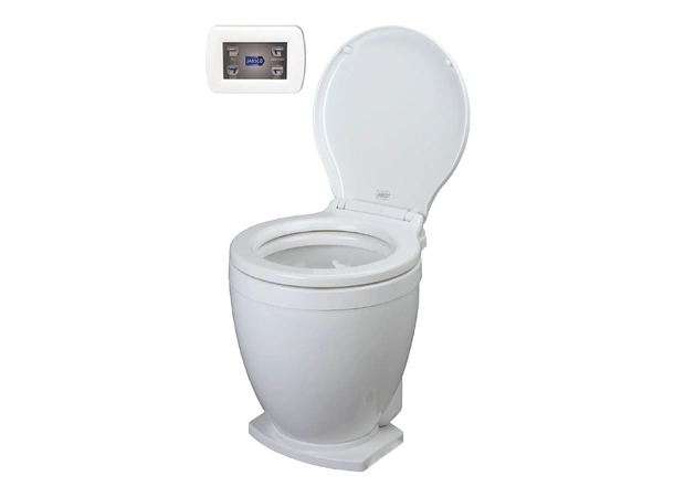JABSCO Liteflush Elektrisk toalett m/panel 24V - Stillegående