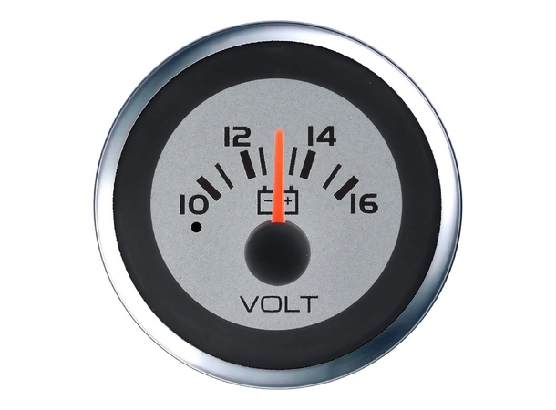 VEETHREE Voltmeter 8-18 Volt Ø2" - Argent - u/emballasje (bulk)