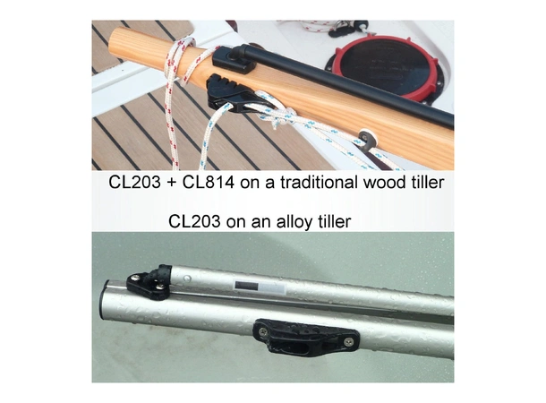 CLAMCLEAT Skjøtelås CL203 Junior lukket - sort nylon, 3 - 6mm tau