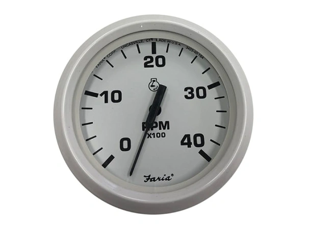 FARIA Turteller Diesel 0-4000 rpm Ø3" - Hvit - f.magn.sv.hjulføler
