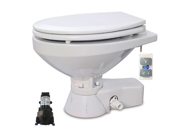 JABSCO Quiet Flush Toalett - 12V Regular - Inkl. bryterpanel