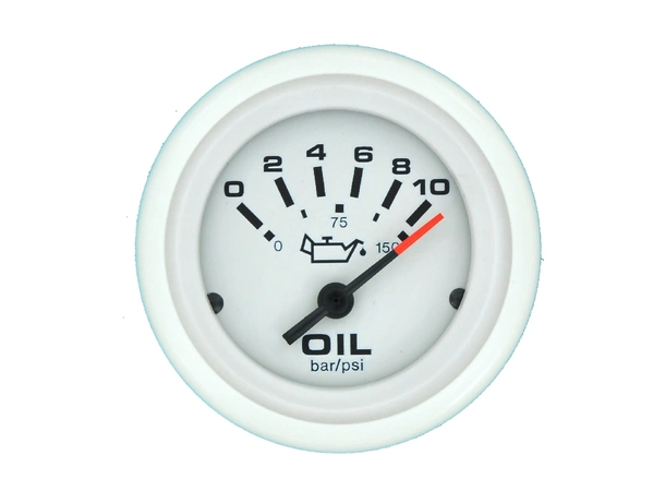 VEETHREE Oljetrykksmåler 0-10 BAR (metr) Ø2" - Arctic