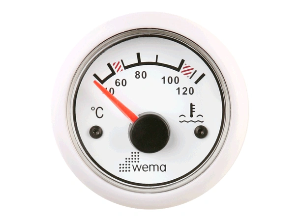 WEMA Vanntemperaturmåler hvit 0-120°C