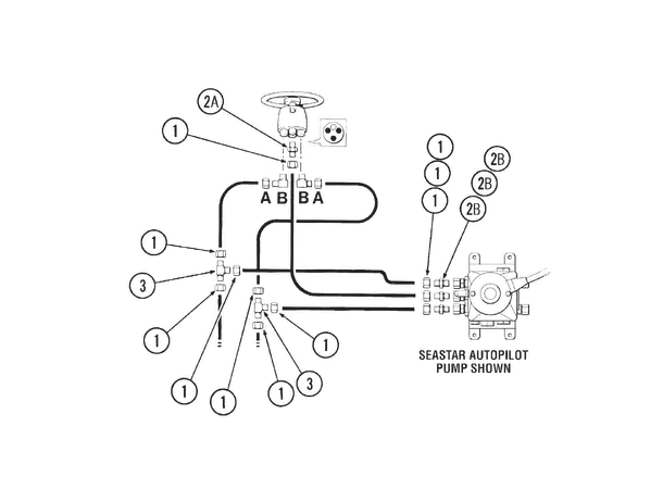 TELEFLEX Mont.sett for 2 styrep./Autopil HF6010: ORB-5 / 3/8" Tube