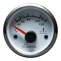 WEMA Vanntemperaturmåler SL-hvit Diameter: 52 mm