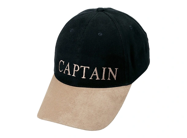 Crew Caps - Kaptein "Captain" Marineblå med beige skjerm