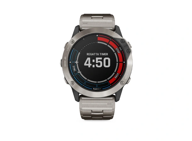 GARMIN Quatix 6x Solar GPS & Bluechart g3 - puls, titan lenke