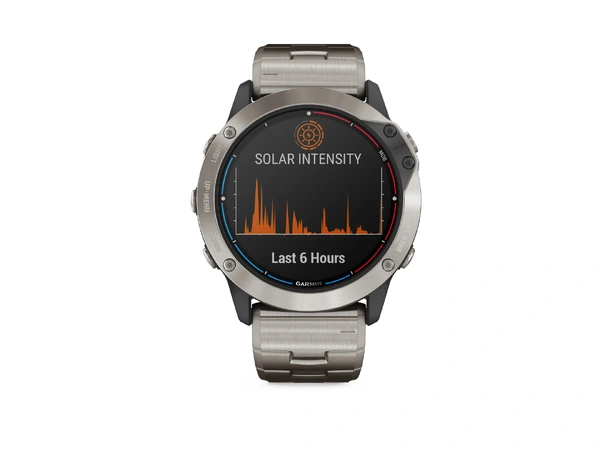 GARMIN Quatix 6x Solar GPS & Bluechart g3 - puls, titan lenke