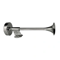 Ongaro enkelt trompethorn 12V Kort rustfritt trumpet horn.