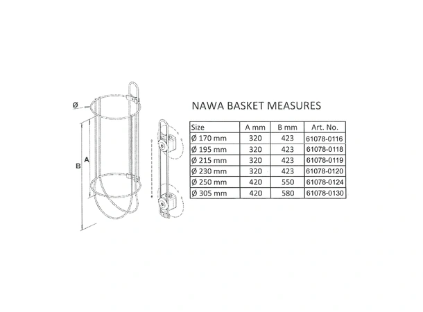 NAWA Rekkefeste for fenderholder Ø25 mm Vridbart 360°