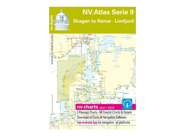 NV-CHARTS Atlas Serie 9 Danmark Vest Skagen til Rømø-Limfjord