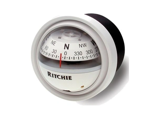 RITCHIE Panelmontert kompass V-57 Hvit - Rose: 70mm