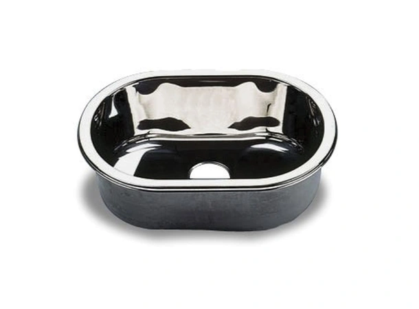 BARKA Vask Oval - 35,5 x 22 cm rustfritt stål.