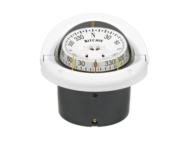 RITCHIE Nedfellbart kompass HF743W Hvit - Rose: 95mm