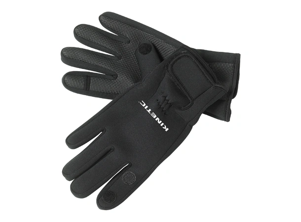 KINETIC Neoprene Glove Half Finger, sort Str. L