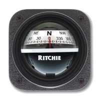 RITCHIE Panelmontert kompass, V-537W Sort/Hvit - Rose: 70mm