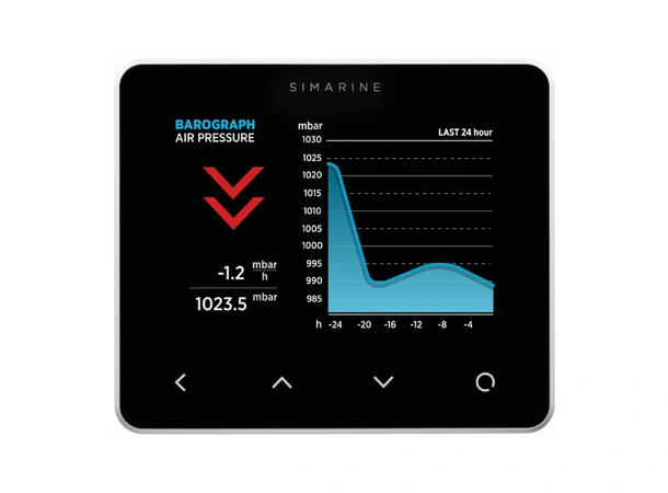 SIMARINE PICOone batterimonitor, sort m/WiFi + tank/temp/barometer muligheter