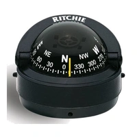 RITCHIE Flatmontert kompass S53 Sort - Rose: 70mm