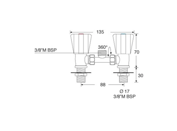 BARKA Blandebatteri for dusj, MM5000 fokrommet