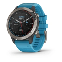 GARMIN Quatix 6 Safirglass Cyan silikon klokkerem