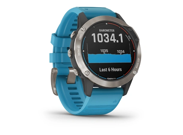 GARMIN Quatix 6 Safirglass Cyan silikon klokkerem
