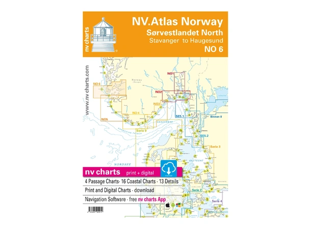 NV-CHARTS Atlas NO 6 Sørvestlandet Nord Stavanger til Haugesund