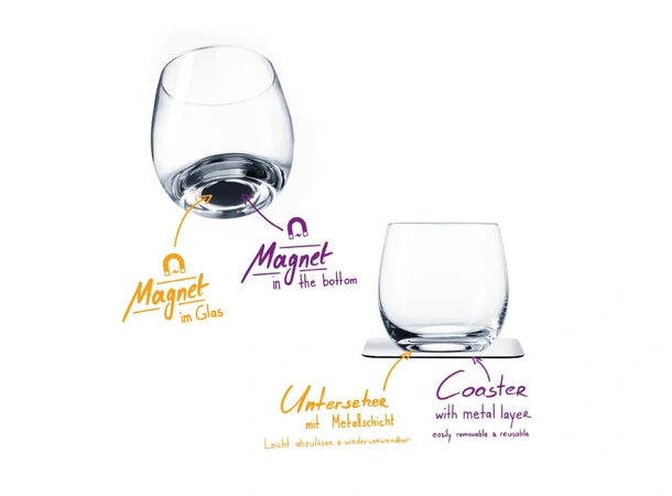 SILWY Magnetic Krystallglass - Whisky 2 stk glass og magnetpads