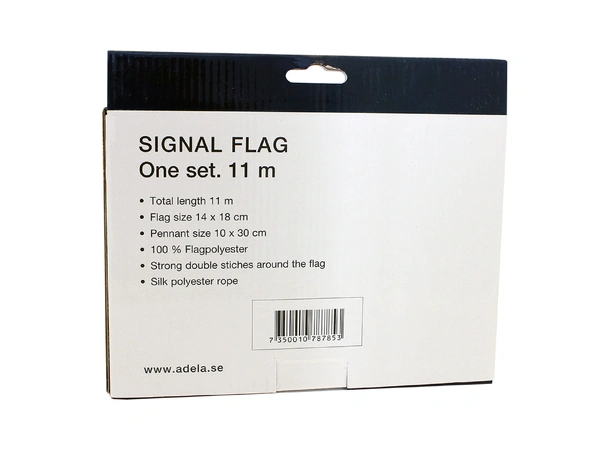 Signalflagg på lengde, 36 flagg 11 m