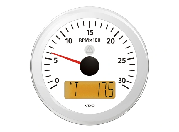 VDO Turteller/timetell 3000 RPM hvit o/m