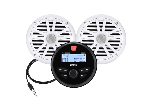 VELEX Marine Stereo DAB+ Pakke m/høyttalere