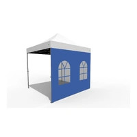 O.B. WIIK Vegg, m/vindu - blå for 3 x 3m pop-up telt (1 side)
