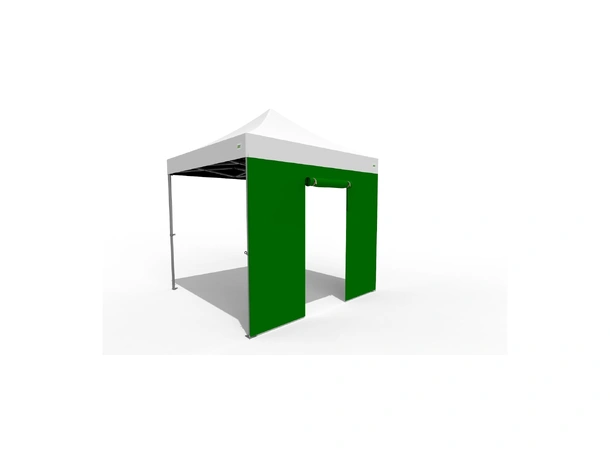 O.B. WIIK Vegg, m/rullopp dør - grønn for 3 x 3m pop-up telt (1 side)
