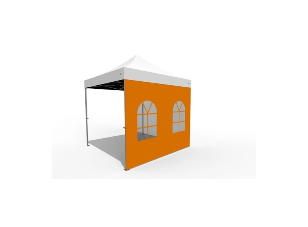 O.B. WIIK Vegg, m/vindu - orange for 3 x 3m pop-up telt (1 side)