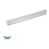 BÅTSYSTEM plastprofil til LED tape/strip 1 meter - frostet hvit