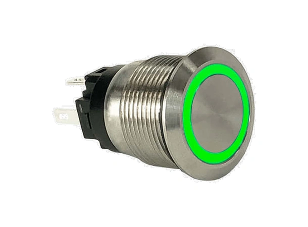 CARLING pushbutton LED - 1 polet Trykknapp (ON)-OFF grønn LED - IP67