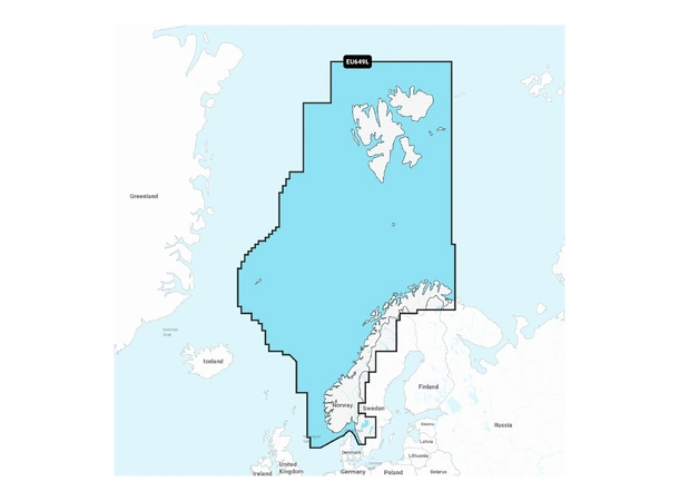 GARMIN Navionics Vision+ Sjøkart - L NVEU649L: Norge inkl. Svalbard