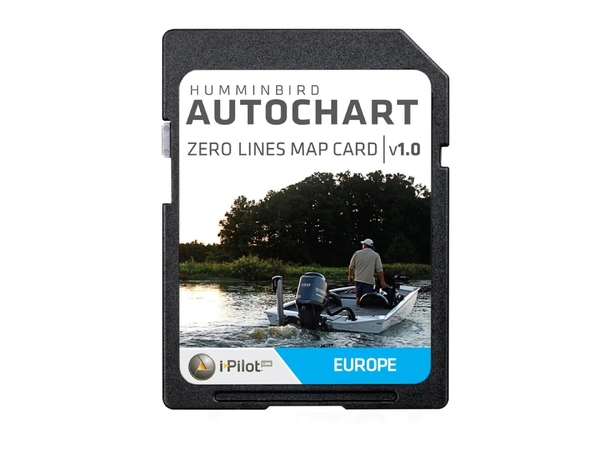 HUMMINBIRD AutoChart ZeroLine SD-Kort Kart over europeiske innsjøer