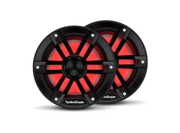 ROCKFORD FOSGATE   Marine, 6½" sort Marine 6½, 2-veis, 75/300W, LED-lys