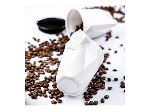 SILWY Magnetic Kaffekrus To-Go (plast) m/lokk og Stick-on magnetpad