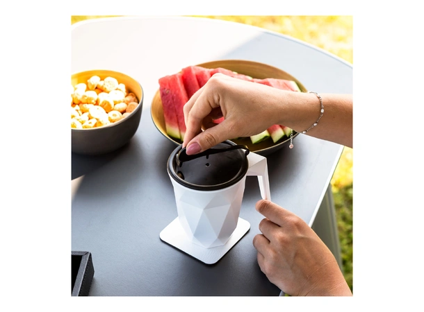 SILWY Magnetic Kaffekrus To-Go (plast) m/lokk og Stick-on magnetpad