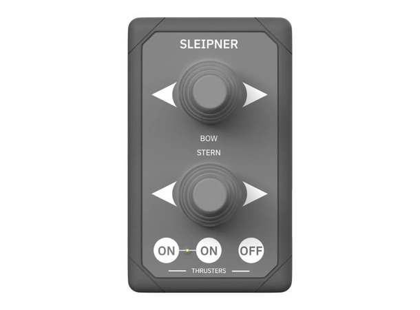 SLEIPNER Kontrollpanel - dobbel Joystick 12/24V - Firkantet - Sprutsikker - grå