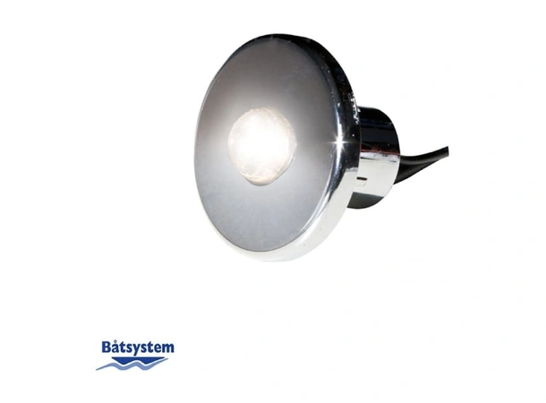 BÅTSYSTEM  Dot 30 LED Krom 0,5W - 12V - Ø: 30mm - hvitt lys