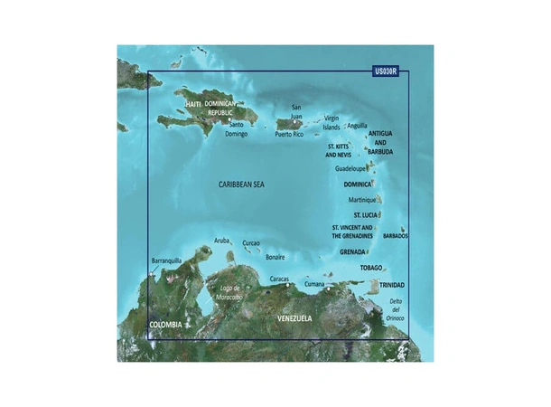 GARMIN Sørøst Karibia Bluechart G3 HXUS030R | microSD™/SD™ - kartbrikke