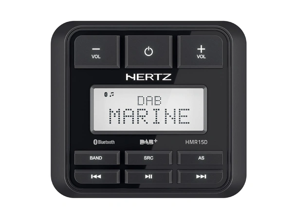 HERTZ AUDIO Hmr15d Marine Dab+ radio 100% vanntett front Ip66, 4 x 50W m/bt